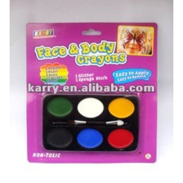 neon 6-color Face Paint(oval-shaped, card packaging)